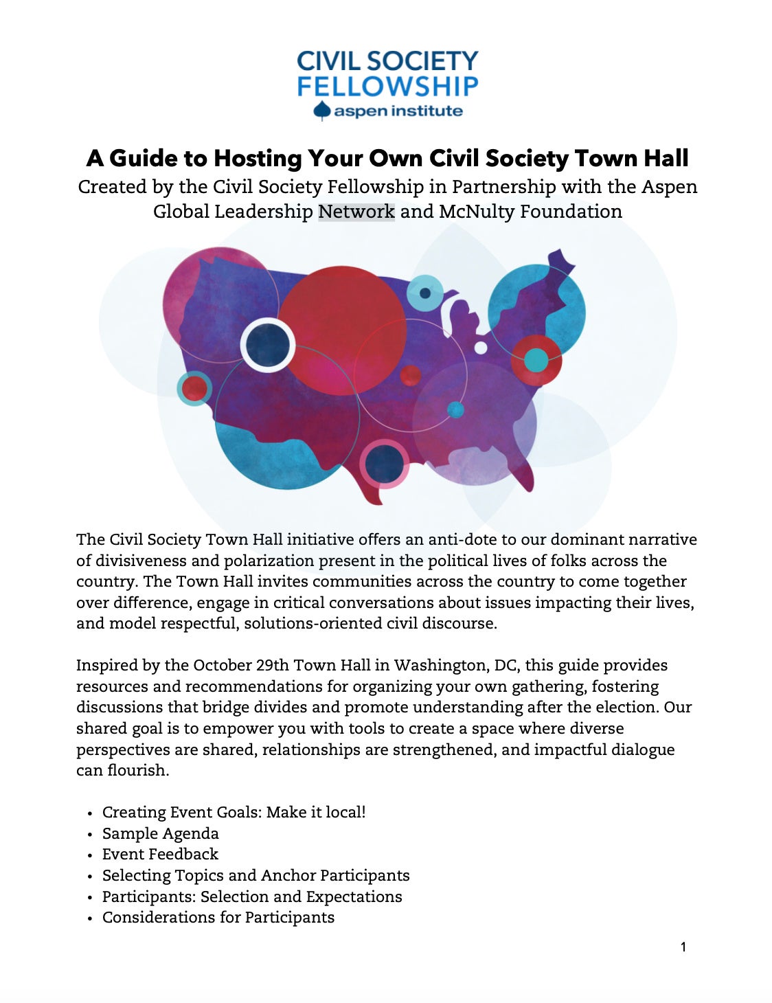 Host Your Own Civil Society Fellowship Town Hall